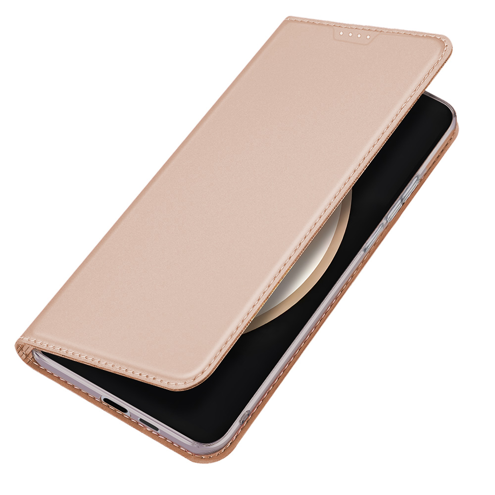 Etui z klapką Dux Ducis Skin Pro do Galaxy S25 FE, różowozłote